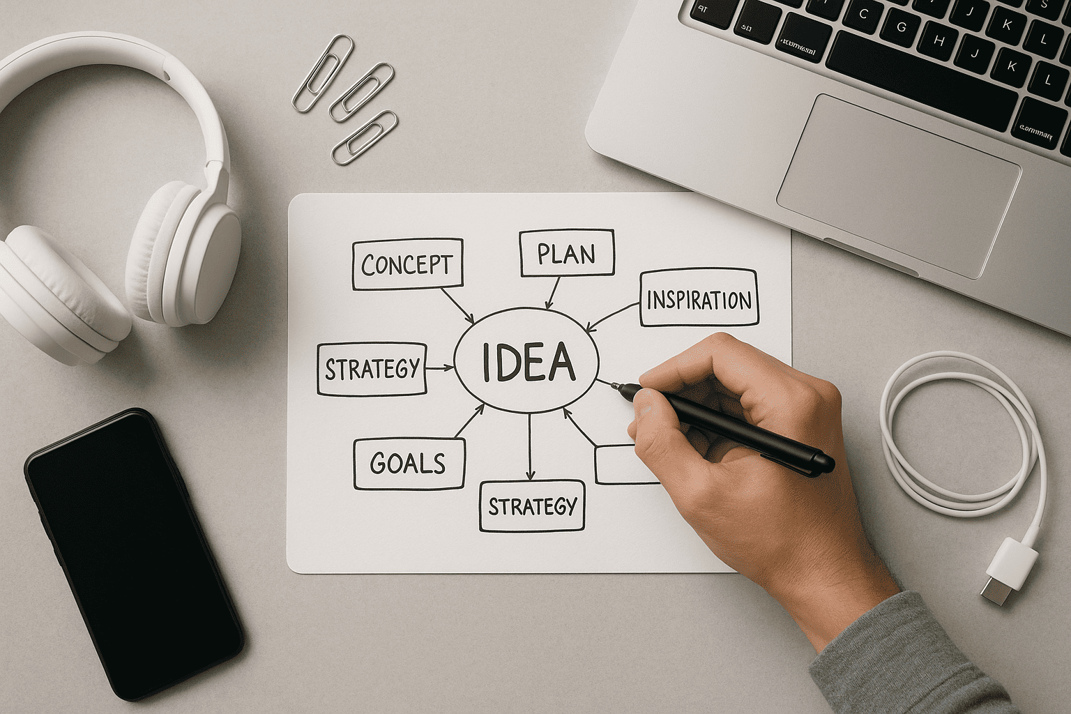 A symbolic visual representing productivity and mental clarity.